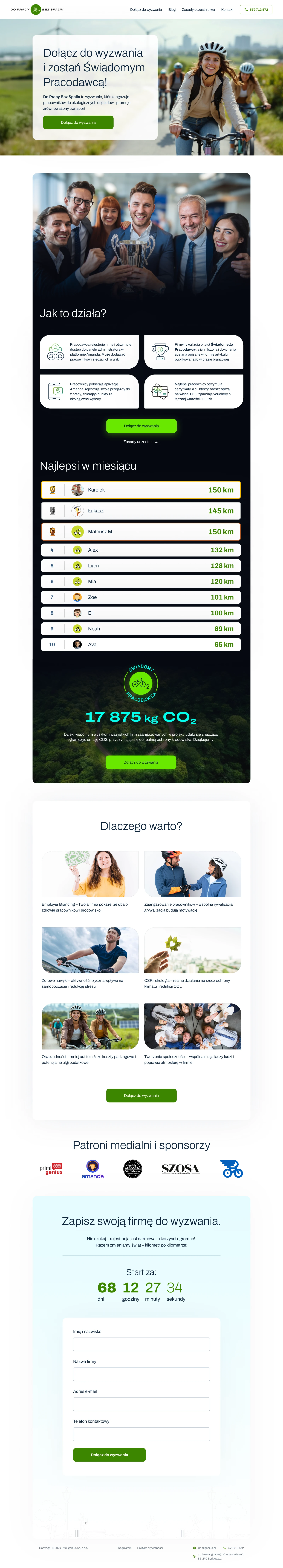 Do Pracy Bez Spalin – An Eco App That Turns Commuting Into a Game Worth Playing — website